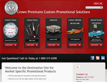 Tablet Screenshot of crownpremiums.com